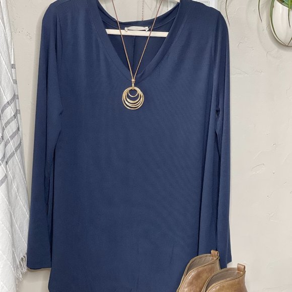 Midnight Plus Size Long Sleeve Top - Picture 1 of 1